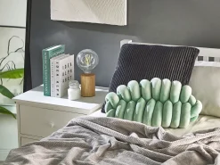 Almofada Decorativa Com No Verde 45 X 25 Cm Panara