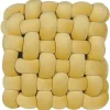 Almofada Decorativa Com Nos Amarela 30 X 30 Cm Sirali