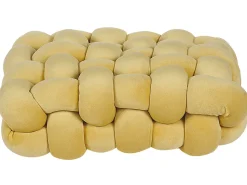 Almofada Decorativa Com Nos Amarela 30 X 30 Cm Sirali