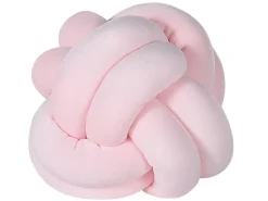 Almofada Decorativa Com No Em Veludo Rosa 20 X 20 Cm Malni