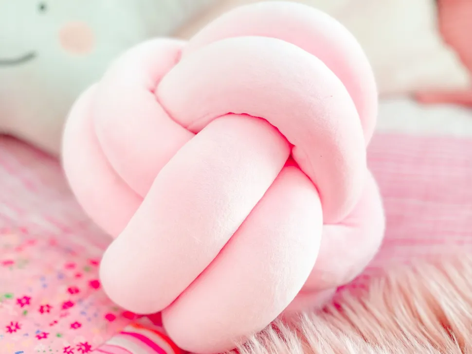 Almofada Decorativa Com No Em Veludo Rosa 20 X 20 Cm Malni