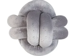 Almofada Decorativa Com No Em Veludo Cinzento Com Brilhantes 20 X 20 Cm Malni