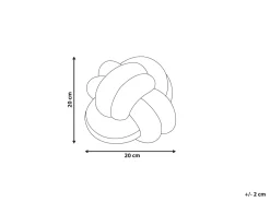 Almofada Decorativa Com No Em Veludo Cinzento Com Brilhantes 20 X 20 Cm Malni