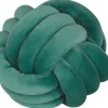 Almofada Decorativa Com No Em Veludo Verde Escuro 30 X 30 Cm Malni