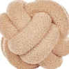 Almofada Decorativa Com No Em Tecido Boucle Creme 19 X 19 Cm Malni