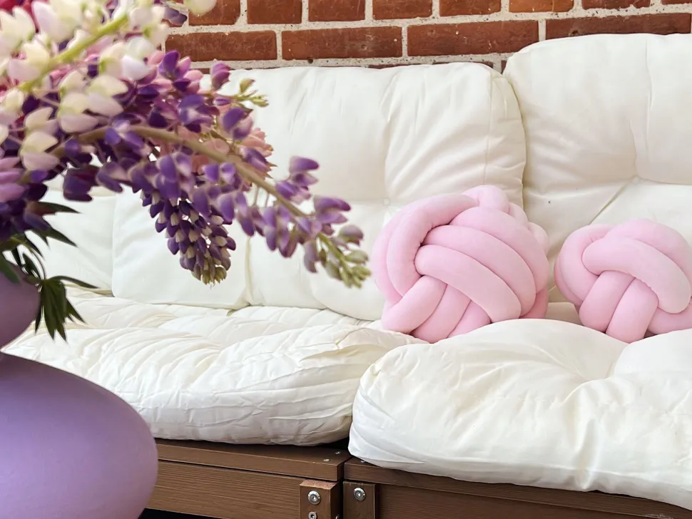 Almofada Decorativa Com No Em Veludo Rosa 30 X 30 Cm Malni