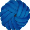 Almofada Decorativa Com No Em Veludo Azul 30 X 30 Cm Akola