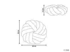 Almofada Decorativa Com No Em Veludo Azul 30 X 30 Cm Akola