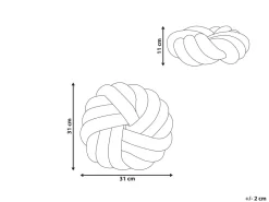 Almofada Decorativa Com No Em Tecido Boucle Cinzento 31 X 31 Cm Akola