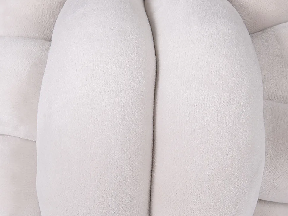 Almofada Decorativa Com No Em Veludo Cinzento 20 X 20 Cm Malni