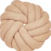 Almofada Decorativa Com No Em Tecido Boucle Creme 31 X 31 Cm Akola