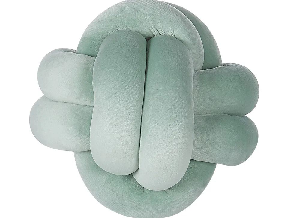 Almofada Decorativa Com No Em Veludo Verde 20 X 20 Cm Malni