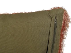 Almofada Decorativa Com Padrao Floral Azul E Laranja 45 X 45 Cm Mitella