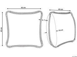Almofada Decorativa Com Padrao Floral Azul E Laranja 45 X 45 Cm Mitella
