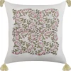 Almofada Decorativa Com Padrao Floral Com Borlas Em Algodao Multicolor 45 X 45 Cm Carissa