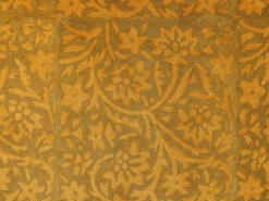 Almofada Decorativa Com Padrao Floral E Borlas Em Veludo Amarelo 45 X 45 Cm Rheum