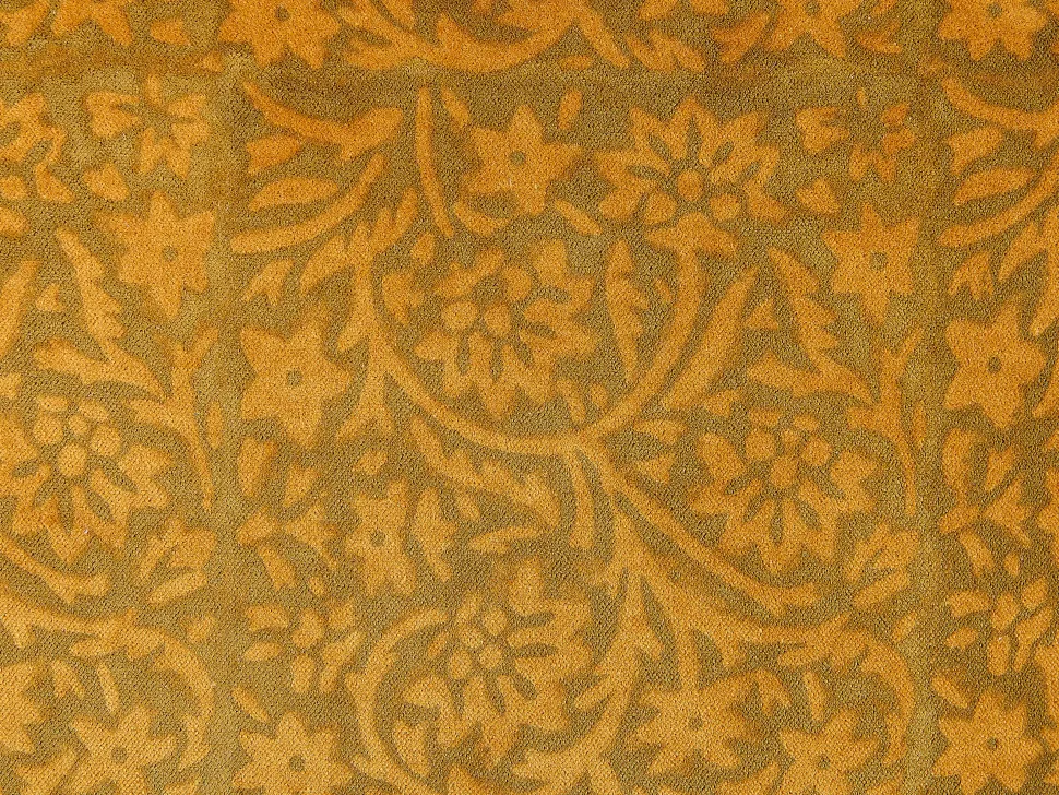 Almofada Decorativa Com Padrao Floral E Borlas Em Veludo Amarelo 45 X 45 Cm Rheum