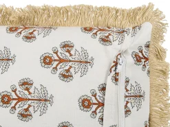 Almofada Decorativa Com Padrao De Flores Em Algodao Branco 45 X 45 Cm Omorika