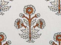 Almofada Decorativa Com Padrao De Flores Em Algodao Branco 45 X 45 Cm Omorika