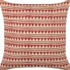 Almofada Decorativa Com Padrao Geometrico Em Algodao Vermelho E Creme 45 X 45 Cm Deglupta