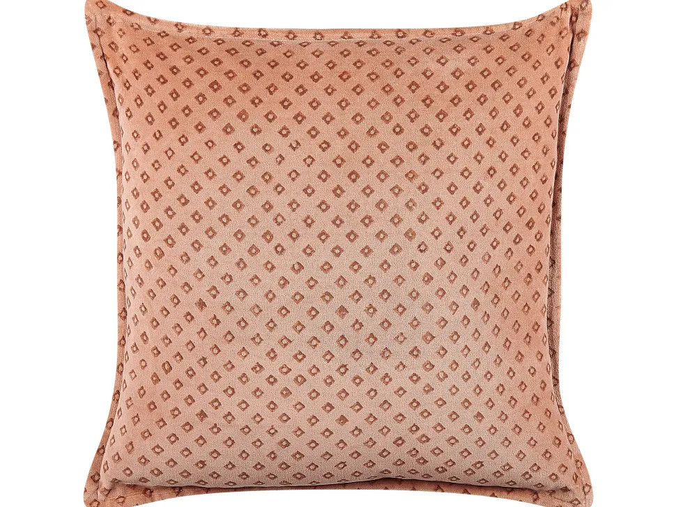 Almofada Decorativa Com Padrao De Diamante Em Veludo Rosa 45 X 45 Cm Rhodocoma