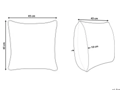 Almofada Decorativa Com Padrao Floral Em Algodao Branco E Azul 45 X 45 Cm Rumex