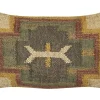 Almofada Decorativa Com Padrao Geometrico Em Juta Multicolor 30 X 50 Cm Pulicat