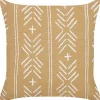 Almofada Decorativa Com Padrao Geometrico Em Algodao Creme E Branco 45 X 45 Cm Banyan