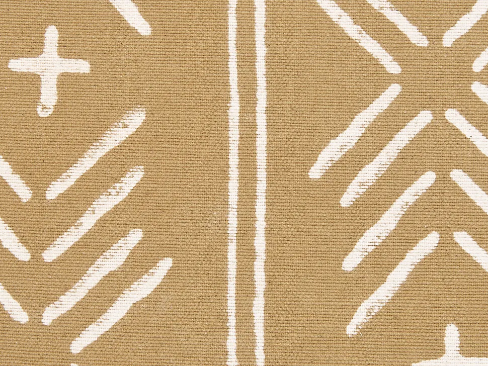 Almofada Decorativa Com Padrao Geometrico Em Algodao Creme E Branco 45 X 45 Cm Banyan