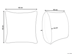 Almofada Decorativa Com Padrao Geometrico Em Algodao Creme E Branco 45 X 45 Cm Banyan