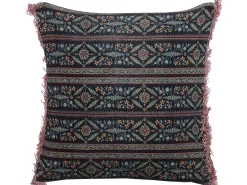 Almofada Decorativa Com Padrao De Flor Em Veludo Multicolor 45 X 45 Cm Ruta