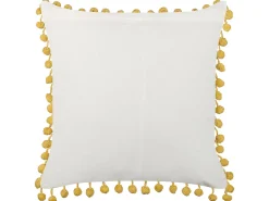 Almofada Decorativa Com Padrao Floral Amarelo E Castanho 45 X 45 Cm Lycrois