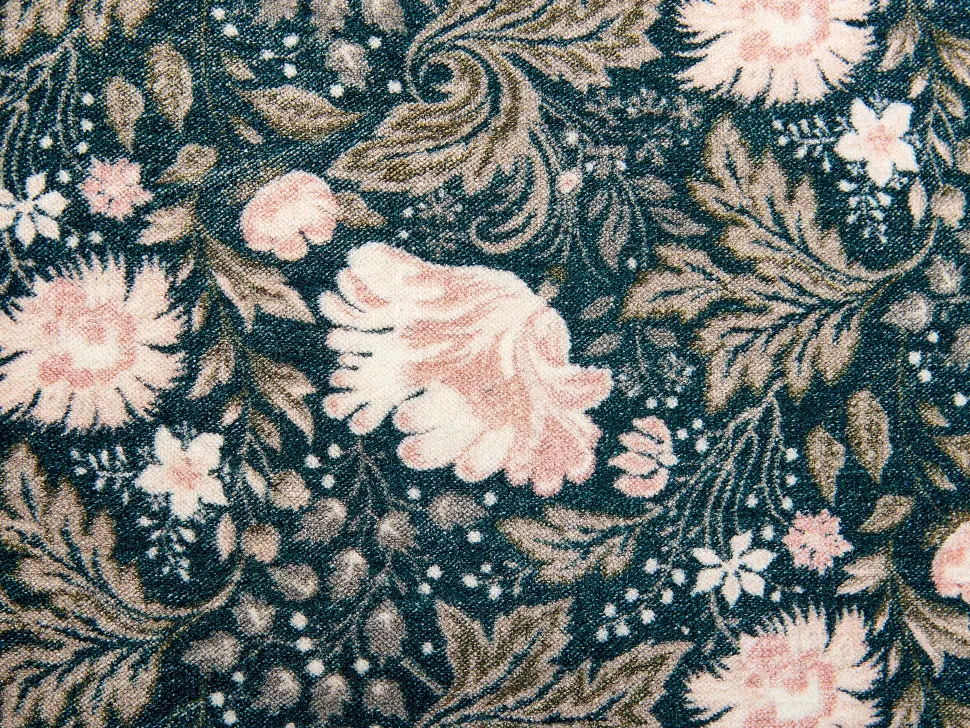 Almofada Decorativa Com Padrao De Flores Em Veludo Verde E Rosa 45 X 45 Cm Parrotia