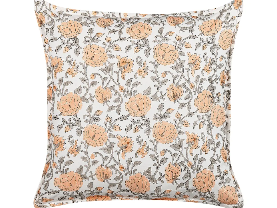 Almofada Decorativa Com Padrao Floral Multicolor 45 X 45 Cm Meadia