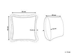 Almofada Decorativa Com Padrao De Flores Em Algodao Azul 45 X 45 Cm Amoena