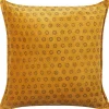 Almofada Decorativa Com Padrao De Sol Veludo Amarelo 45 X 45 Cm Rapis