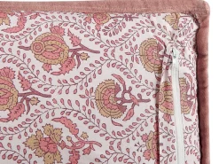 Almofada Decorativa Com Padrao De Flores Em Algodao Vermelho E Branco 45 X 45 Cm Picea