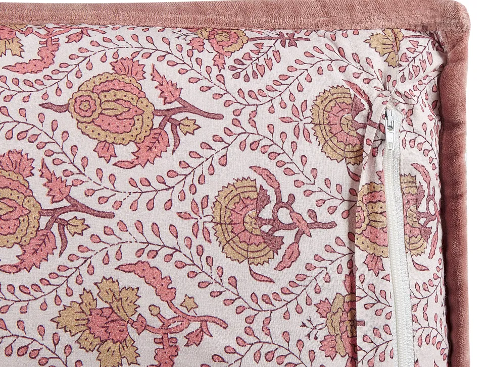 Almofada Decorativa Com Padrao De Flores Em Algodao Vermelho E Branco 45 X 45 Cm Picea