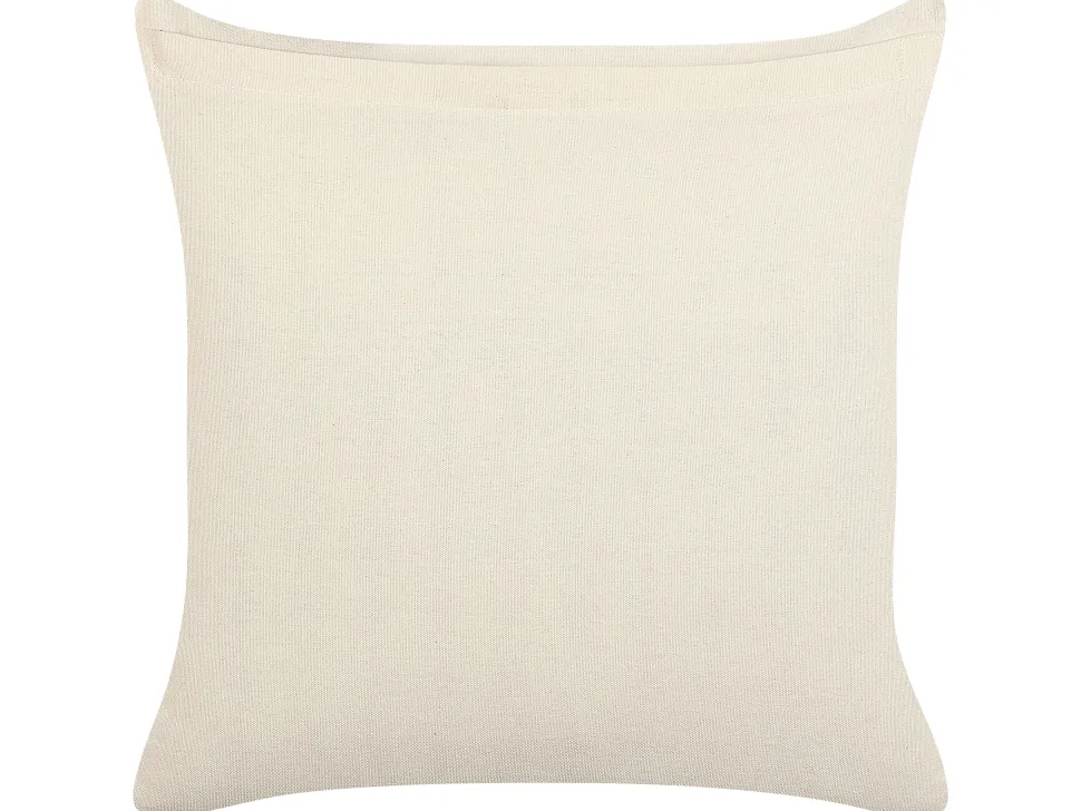 Almofada Decorativa Com Padrao De Triangulos Em Algodao Creme E Preto 45 X 45 Cm Cercis