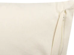 Almofada Decorativa Com Padrao De Triangulos Em Algodao Creme E Preto 45 X 45 Cm Cercis