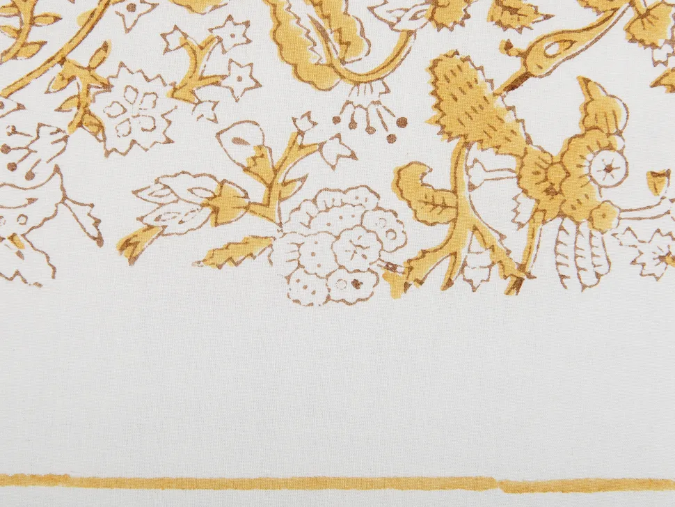 Almofada Decorativa Com Padrao De Flores Em Algodao Amarelo E Branco 45 X 45 Cm Biloba