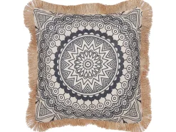 Almofada Decorativa Creme E Preta 45 X 45 Cm Agrimony