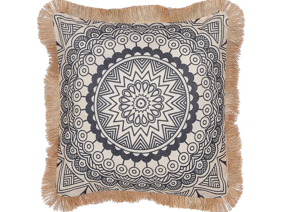 Almofada Decorativa Creme E Preta 45 X 45 Cm Agrimony