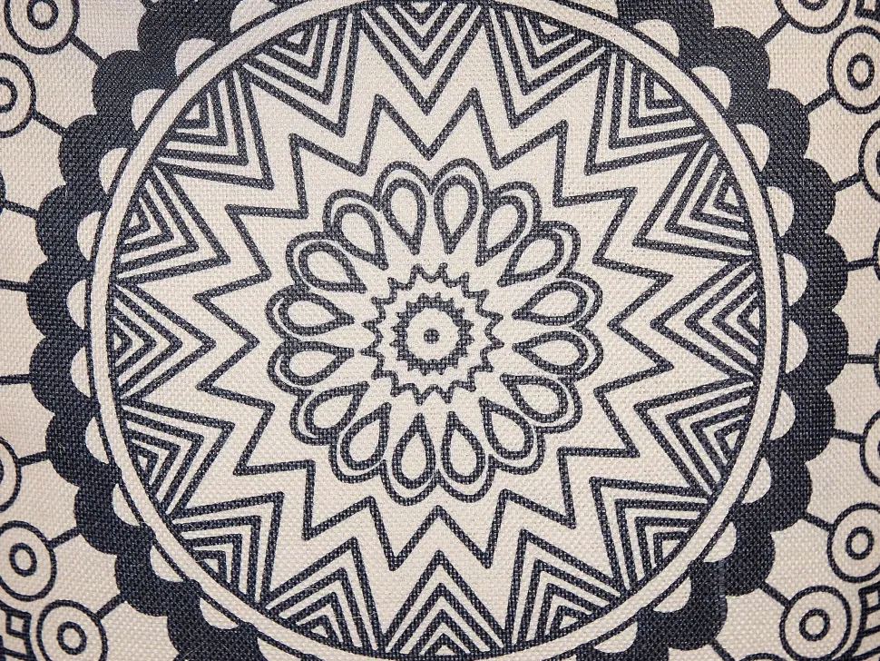 Almofada Decorativa Creme E Preta 45 X 45 Cm Agrimony