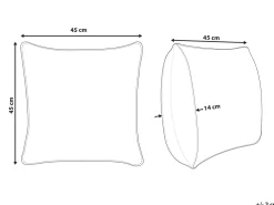 Almofada Decorativa Creme Claro 45 X 45 Cm Pilea