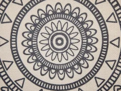 Almofada Decorativa Creme E Preta 45 X 45 Cm Geranium