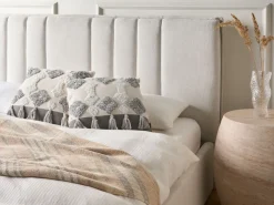 Almofada Decorativa De Algodao Tufada Em Algodao Creme E Cinzento 45 X 45 Cm Alocasia