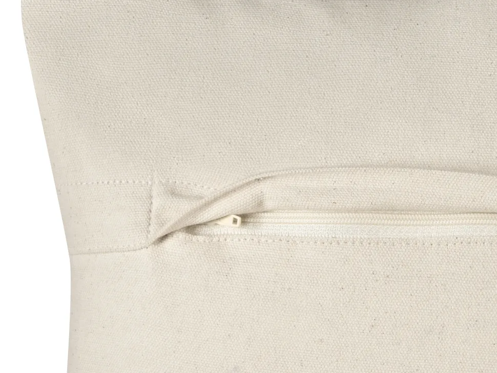 Almofada Decorativa De Algodao Tufada Em Algodao Creme E Cinzento 45 X 45 Cm Alocasia