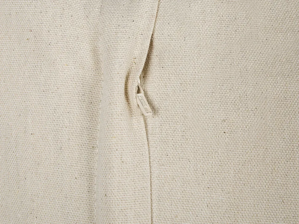 Almofada Decorativa De Algodao Tufada Em Algodao Creme E Cinzento 45 X 45 Cm Alocasia