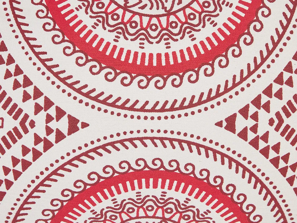 Almofada Decorativa Em Algodao Vermelho E Branco 30 X 50 Cm Anthemis